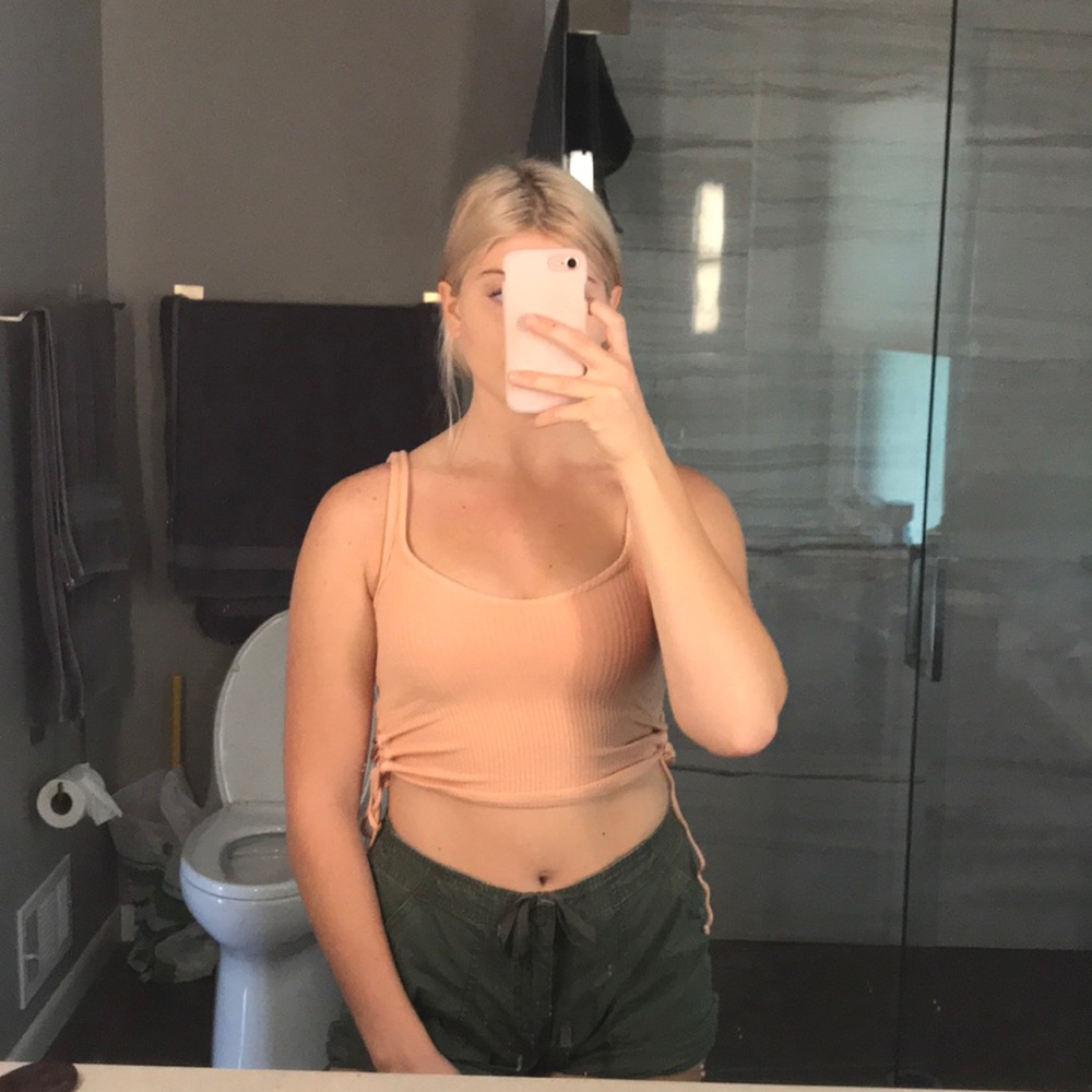 Urban Outfitters Coral Crop Top